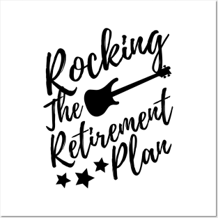 Rocking The Retirement Life Electric Guitar Posters and Art